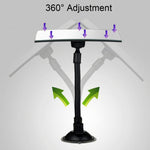 Specchio per punto cieco rettangolare per parabrezza interno regolabile a 360 gradi con portabicchieri, XL-1013