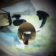 Specchio per punto cieco circolare per parabrezza interno regolabile a 360 gradi con portabicchieri, XL-1014