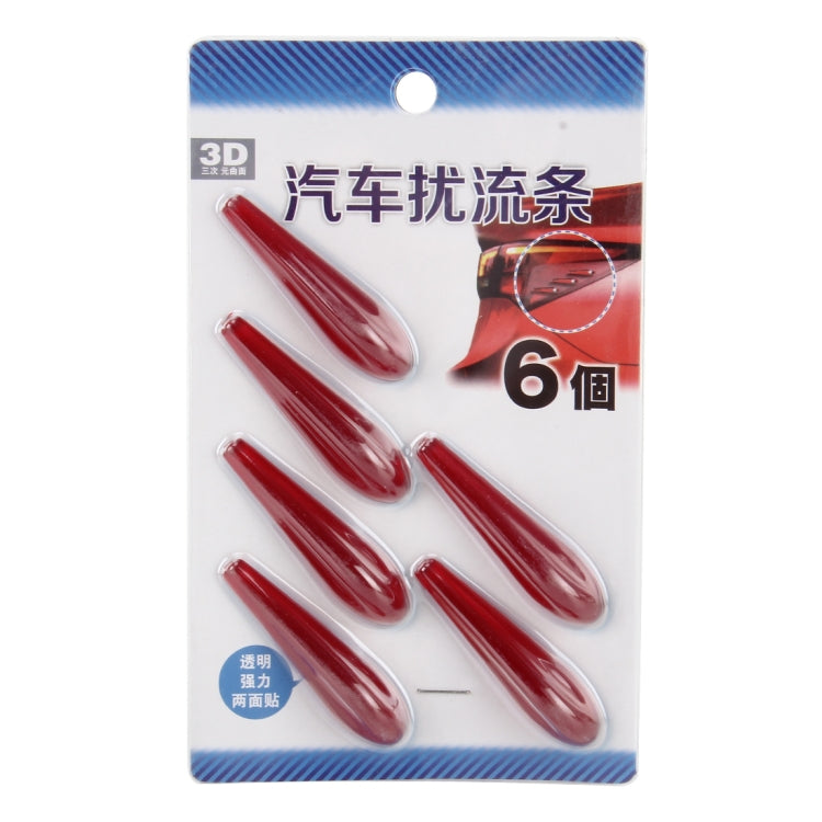 6 pezzi Spoiler posteriore universale in resina Spoiler posteriore per auto Spoiler posteriore esterno Kit spoiler per auto Crash Strip Spoiler Scheda instradata Raddrizzatore muto Spoiler per la riduzione del rumore