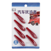6 pezzi Spoiler posteriore universale in resina Spoiler posteriore per auto Spoiler posteriore esterno Kit spoiler per auto Crash Strip Spoiler Scheda instradata Raddrizzatore muto Spoiler per la riduzione del rumore