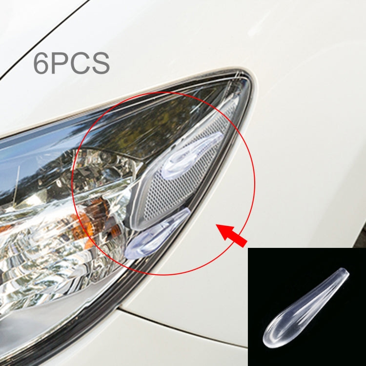 6 pezzi Spoiler posteriore universale in resina Spoiler posteriore per auto Spoiler posteriore esterno Kit spoiler per auto Crash Strip Spoiler Scheda instradata Raddrizzatore muto Spoiler per la riduzione del rumore