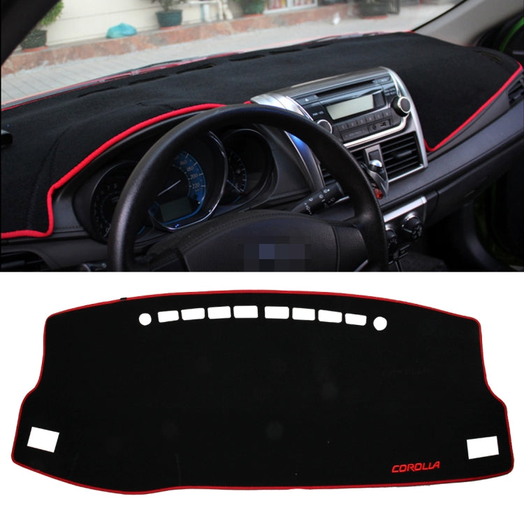 Copertura dei tappetini del cruscotto della protezione solare del pannello strumenti della luce dell'auto per Toyota New Corolla (2014-2018), notare il modello e l'anno, For Toyota