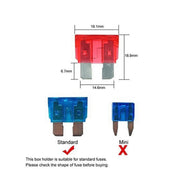 Scatola portafusibili universale a 6 vie Scatola portafusibili Scatola portafusibili per circuito automobilistico Strumento lama automobilistica Blocco fusibili a 6 vie, DC 10V-32V, 6 Way Fuse Box