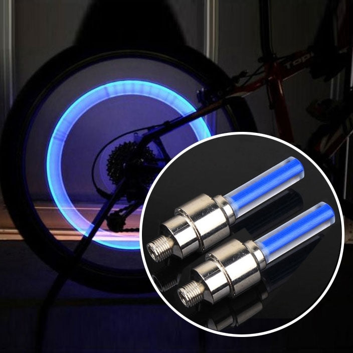 Lampada per pneumatici da 2 pezzi con batteria per auto moto bici