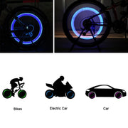 Lampada per pneumatici da 2 pezzi con batteria per auto moto bici
