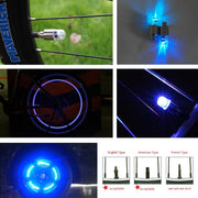 Lampada per pneumatici con luce per tappi valvola 2 pezzi