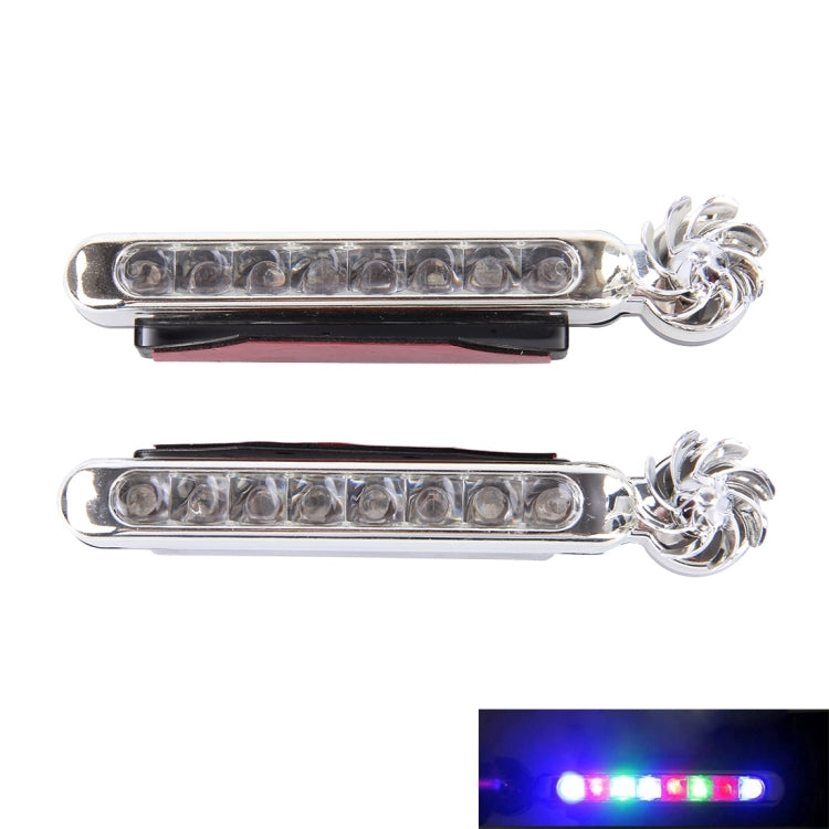 2 lampadine LED colorate da 2 W 8 luci decorative per auto alimentate dal vento, Colorful Light+2W