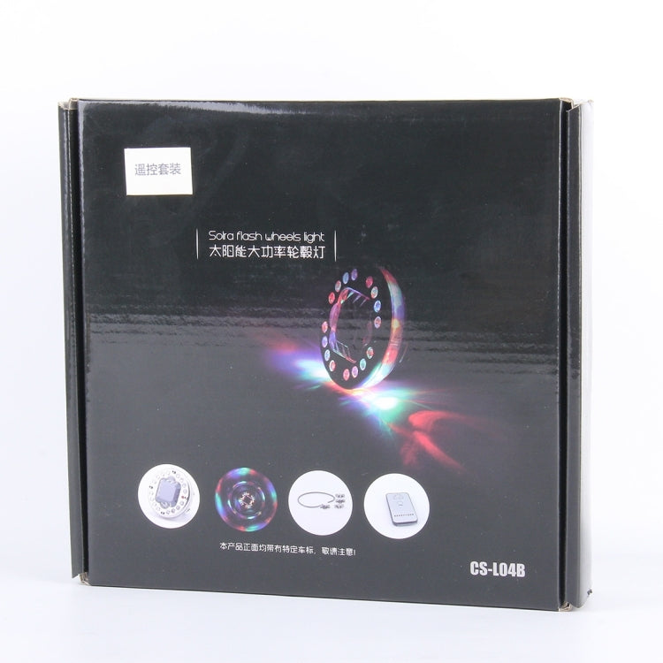 4 Luci LED Solari Colorate per Ruote Auto 23cm