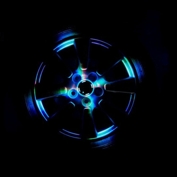 4 Luci LED Solari Colorate per Ruote Auto 23cm