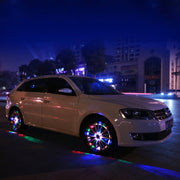 4 Luci LED Solari Colorate per Ruote Auto 23cm