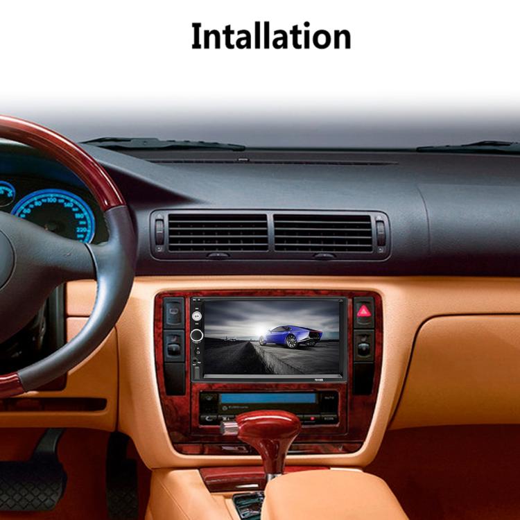 7010B HD 2 Din Ricevitore radio Bluetooth per auto da 7 pollici Lettore MP5, supporto FM, USB e scheda TF, 7010B