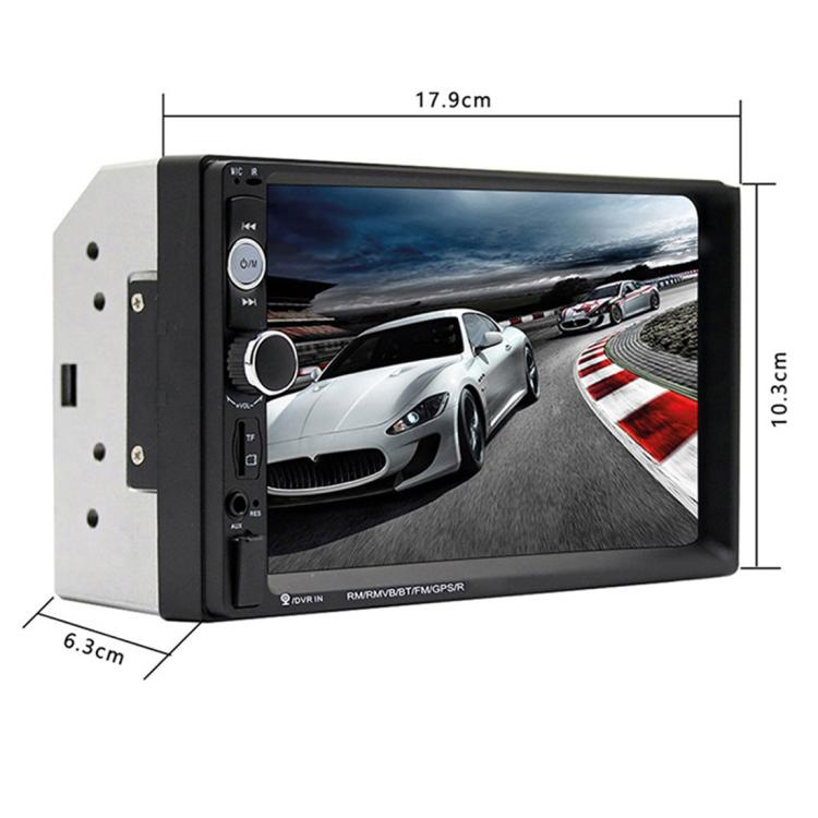 7010B HD 2 Din Ricevitore radio Bluetooth per auto da 7 pollici Lettore MP5, supporto FM, USB e scheda TF, 7010B