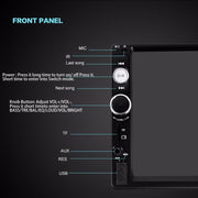 7010B HD 2 Din Ricevitore radio Bluetooth per auto da 7 pollici Lettore MP5, supporto FM, USB e scheda TF, 7010B