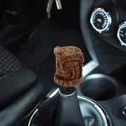 Pomelli del cambio modificati in resina con leva del cambio per auto a forma di avatar in legno universale, Wood Avatar Shape