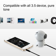 Cavo a spirale retrattile per convertitore audio da maschio a USB 2.0 femmina da 3,5 mm per disco U per altoparlante MP3 per auto, lunghezza: 1 m, 1pcs