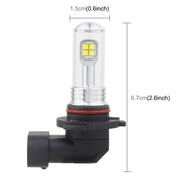 2 PZ 9006 40W 800 LM 6000K 8 LED CREE Fendinebbia per auto, DC 12V, 9006