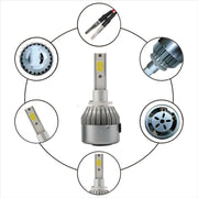 2 pezzi 880/881 18W 1800LM 6000K impermeabile IP68 faro LED per auto con 2 lampade LED COB, DC 9-36V, 880/881