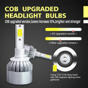 2 pezzi 880/881 18W 1800LM 6000K impermeabile IP68 faro LED per auto con 2 lampade LED COB, DC 9-36V, 880/881
