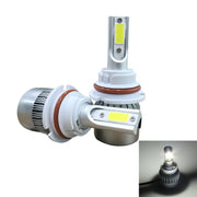 2 pezzi 9004 18W 1800LM 6000K impermeabile IP68 faro LED per auto con 2 lampade LED COB, DC 9-36V, 9004