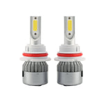 2 pezzi 9004 18W 1800LM 6000K impermeabile IP68 faro LED per auto con 2 lampade LED COB, DC 9-36V, 9004