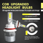 2 pezzi 9004 18W 1800LM 6000K impermeabile IP68 faro LED per auto con 2 lampade LED COB, DC 9-36V, 9004