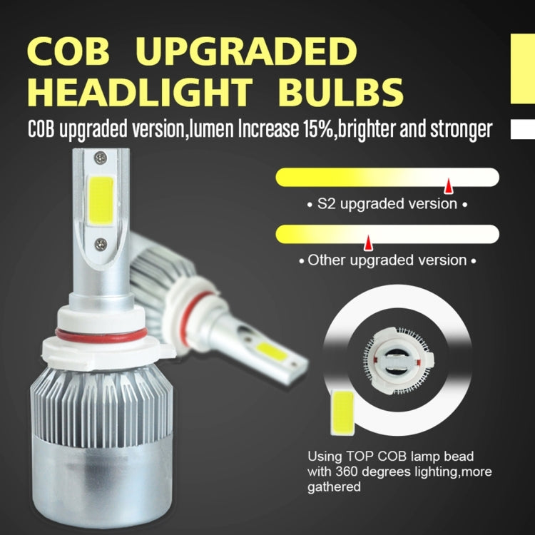 2 fari LED per auto 9005 18W 1800LM 6000K IP68 impermeabili con 2 lampade LED COB, DC 9-36V, 9005
