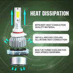 2 fari LED per auto 9005 18W 1800LM 6000K IP68 impermeabili con 2 lampade LED COB, DC 9-36V, 9005