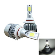 2 fari LED per auto C9 9006 18W 1800LM 6000K impermeabili IP68 con 2 lampade LED COB, DC 9-36V, 9006