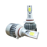 2 fari LED per auto C9 9006 18W 1800LM 6000K impermeabili IP68 con 2 lampade LED COB, DC 9-36V, 9006