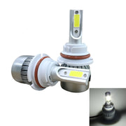 2 pezzi 9007 18W 1800LM 6000K impermeabile IP68 faro LED per auto con 2 lampade LED COB, DC 9-36V, 9007