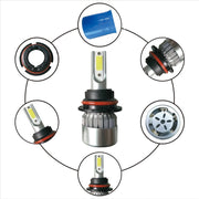 2 pezzi 9007 18W 1800LM 6000K impermeabile IP68 faro LED per auto con 2 lampade LED COB, DC 9-36V, 9007