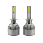 2 fari LED per auto H1 18W 1800LM 6000K IP68 impermeabili con 2 lampade LED COB, DC 9-36V, H1