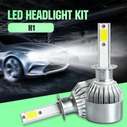 2 fari LED per auto H1 18W 1800LM 6000K IP68 impermeabili con 2 lampade LED COB, DC 9-36V, H1