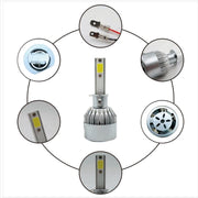 2 fari LED per auto H1 18W 1800LM 6000K IP68 impermeabili con 2 lampade LED COB, DC 9-36V, H1