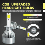 2 fari LED per auto H1 18W 1800LM 6000K IP68 impermeabili con 2 lampade LED COB, DC 9-36V, H1