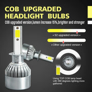 2 fari LED per auto H1 18W 1800LM 6000K IP68 impermeabili con 2 lampade LED COB, DC 9-36V, H1