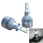 2 fari LED per auto H3 18W 1800LM 6000K IP68 impermeabili con 2 lampade LED COB, DC 9-36V, H3