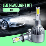 2 fari LED per auto H3 18W 1800LM 6000K IP68 impermeabili con 2 lampade LED COB, DC 9-36V, H3