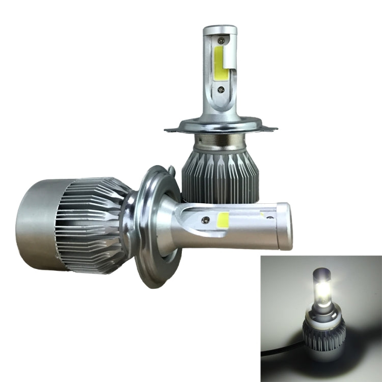 2 fari LED per auto H4 18W 1800LM 6000K IP68 impermeabili con 2 lampade LED COB, DC 9-36V, H4