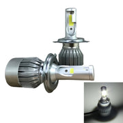 2 fari LED per auto H4 18W 1800LM 6000K IP68 impermeabili con 2 lampade LED COB, DC 9-36V, H4