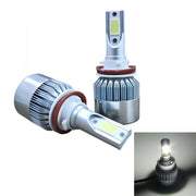 2 pezzi H8/H11 18W 1800LM 6000K impermeabile IP68 faro LED per auto con 2 lampade LED COB, DC 9-36V, H8/H11