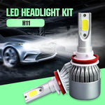 2 pezzi H8/H11 18W 1800LM 6000K impermeabile IP68 faro LED per auto con 2 lampade LED COB, DC 9-36V, H8/H11