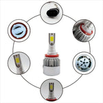 2 pezzi H8/H11 18W 1800LM 6000K impermeabile IP68 faro LED per auto con 2 lampade LED COB, DC 9-36V, H8/H11