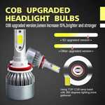 2 pezzi H8/H11 18W 1800LM 6000K impermeabile IP68 faro LED per auto con 2 lampade LED COB, DC 9-36V, H8/H11