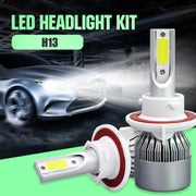 2 fari H13 18W 1800LM 6000K impermeabili IP68 per auto per auto con 2 lampade LED COB, DC 9-36V, H13