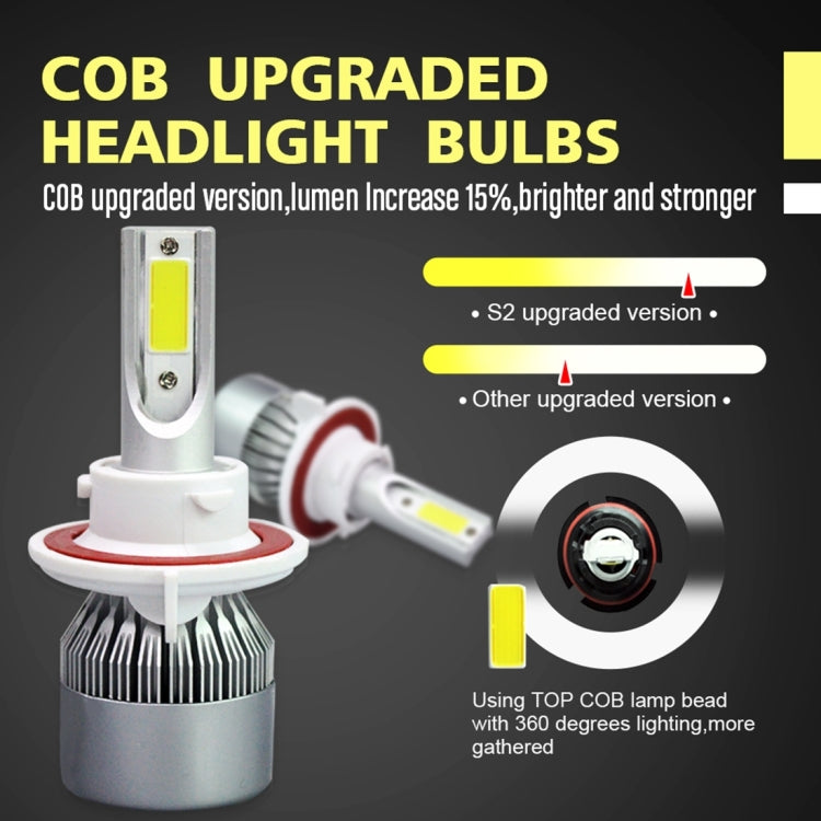 2 fari H13 18W 1800LM 6000K impermeabili IP68 per auto per auto con 2 lampade LED COB, DC 9-36V, H13