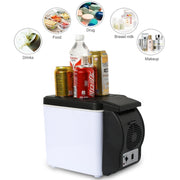 Frigorifero a basso rumore da 6 litri per raffreddamento e riscaldamento multifunzione portatile per auto da 48 W, per auto e casa, lunghezza cavo: 1,8 m, 6L Low Noise