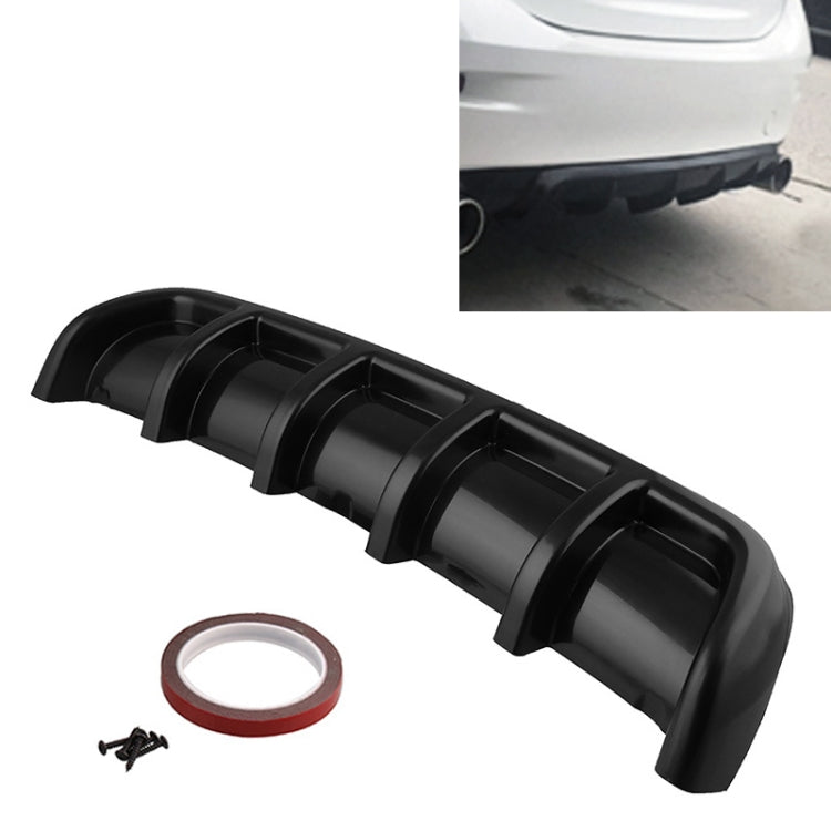 Diffusore per labbra paraurti posteriore universale per auto 6 Stile pinna di squalo ABS nero, dimensioni: 67 cm, Black