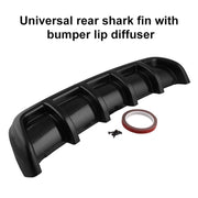 Diffusore per labbra paraurti posteriore universale per auto 6 Stile pinna di squalo ABS nero, dimensioni: 67 cm, Black