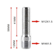 20 PZ 5.8 cm Modifica Auto Universale Ruote Estese Conversione Perno M14x1.5 a M12x1.5 Adattatore A Vite LN032 LN033 LN044, 5.8cm M14x1.5 to M12x1.5